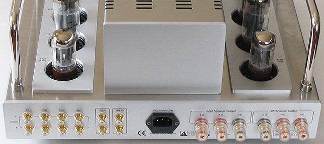 Rear view of the Eastern Electric M520 amplifier