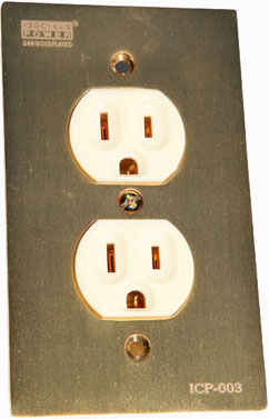 Isoclean ICP-003G 2-position wall socket