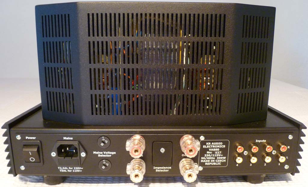 KR Audio VA880 Integrated Tube Amplifier Back Panel