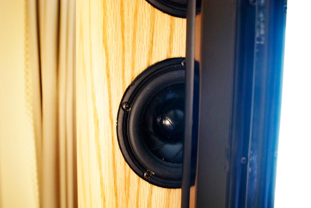 LineSource Monitor Triple Stack close up at Axpona 2013 LineSource Monitor Triple Stack close up at Axpona 2013