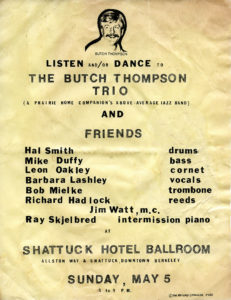 12) Butch Thompson Trio flyer